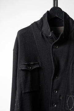 Load image into Gallery viewer, Professor.E DESTROYED KNIT WORK JACKET (BLACK)