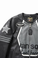 画像をギャラリービューアに読み込む, ISAMU KATAYAMA BACKLASH xx VANSON MONOTONE STAR JACKET ＃TYPE-B (BLACK x GRAY x WHITE)