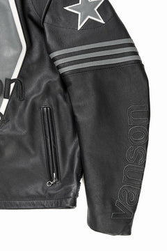 画像をギャラリービューアに読み込む, ISAMU KATAYAMA BACKLASH xx VANSON MONOTONE STAR JACKET ＃TYPE-B (BLACK x GRAY x WHITE)