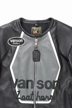 画像をギャラリービューアに読み込む, ISAMU KATAYAMA BACKLASH xx VANSON MONOTONE STAR JACKET ＃TYPE-B (BLACK x GRAY x WHITE)