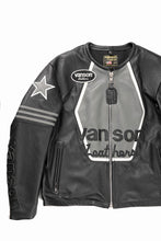 画像をギャラリービューアに読み込む, ISAMU KATAYAMA BACKLASH xx VANSON MONOTONE STAR JACKET ＃TYPE-B (BLACK x GRAY x WHITE)