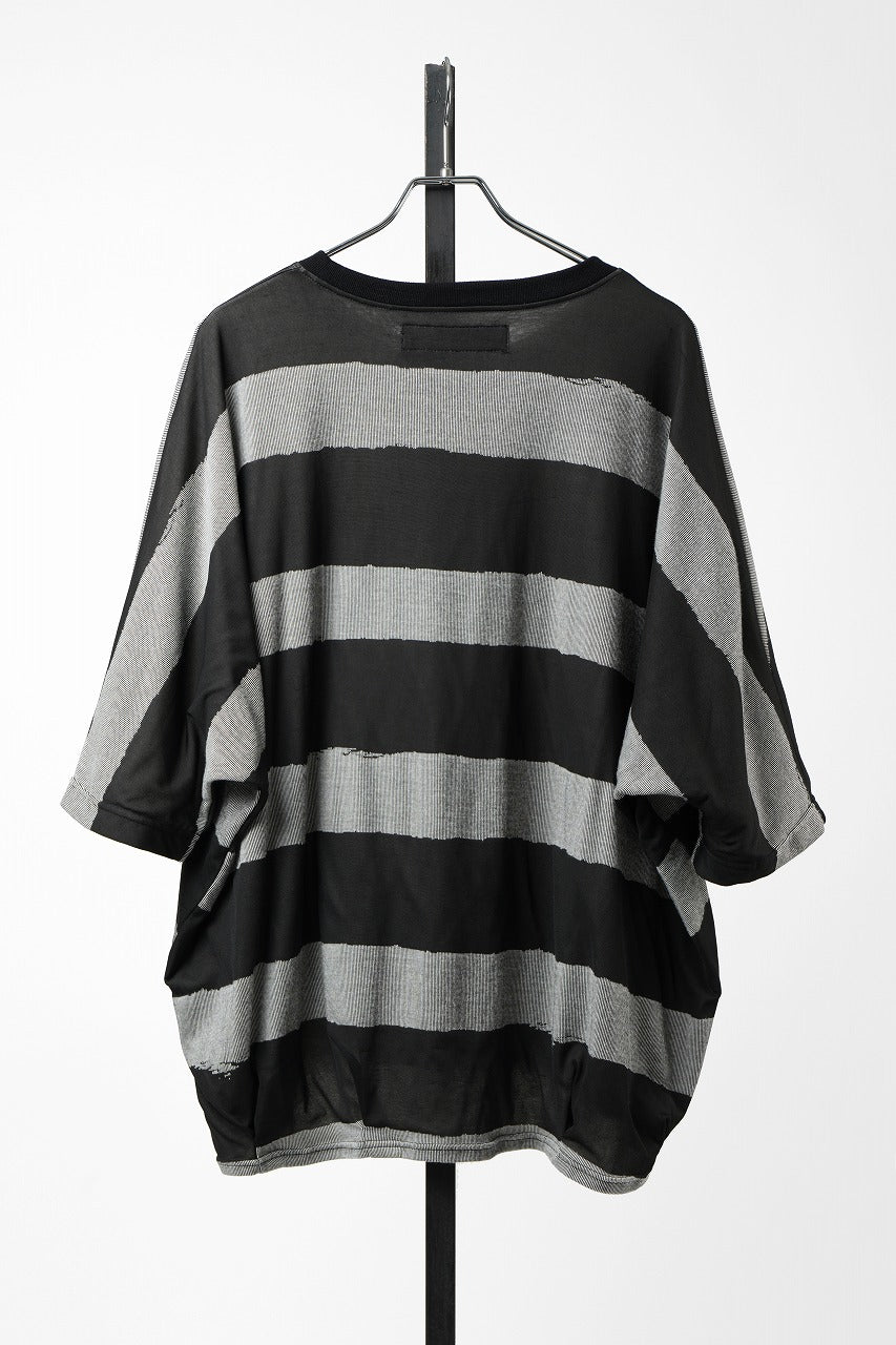 画像をギャラリービューアに読み込む, 【SAMPLE SALE】A.F ARTEFACT BOUND BORDER DOLMAN TEE (BLACK x GREY)
