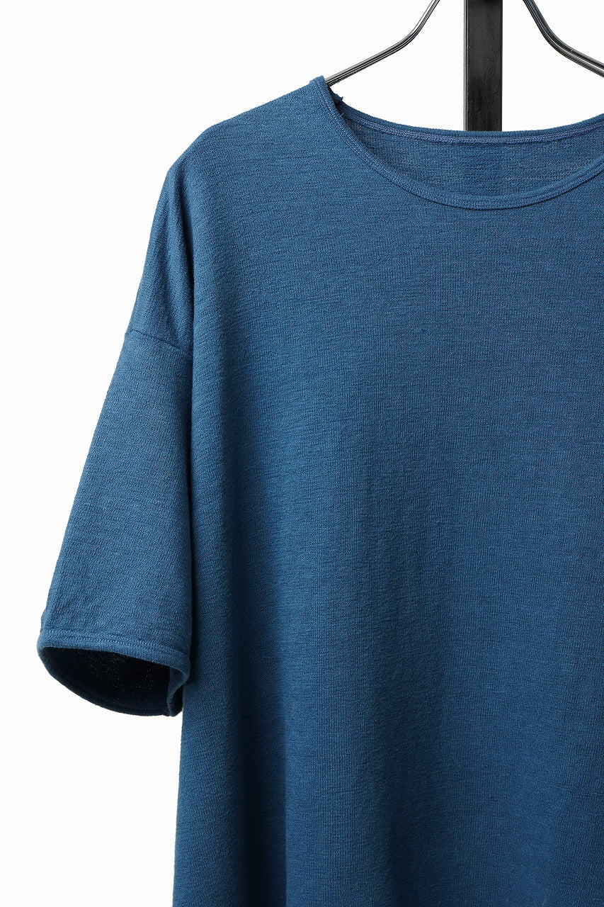 画像をギャラリービューアに読み込む, CAPERTICA ASYMMETRY TEE / LINEN HEAVY JERSEY (DEEP BLUE)
