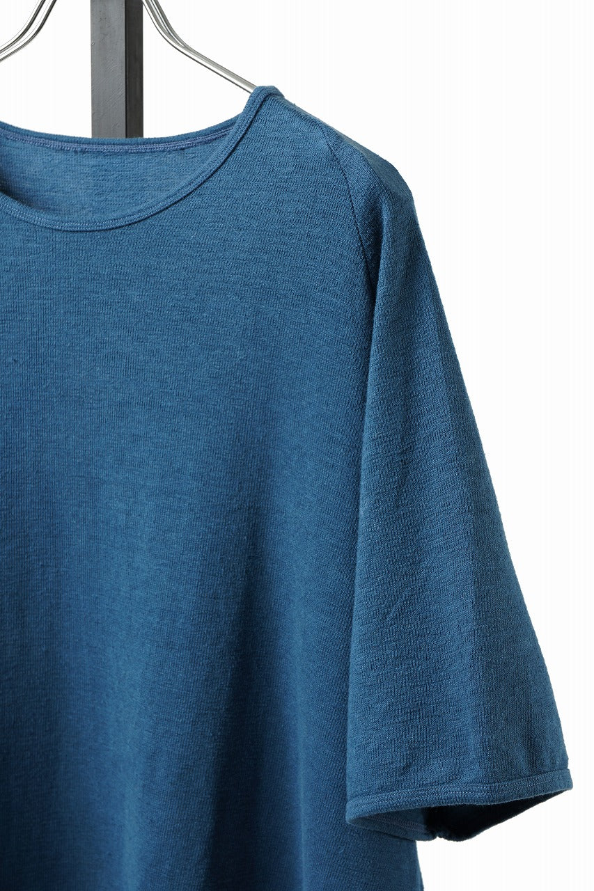 画像をギャラリービューアに読み込む, CAPERTICA ASYMMETRY TEE / LINEN HEAVY JERSEY (DEEP BLUE)