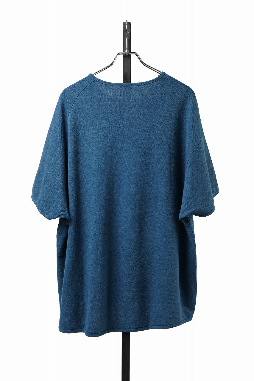 画像をギャラリービューアに読み込む, CAPERTICA ASYMMETRY TEE / LINEN HEAVY JERSEY (DEEP BLUE)