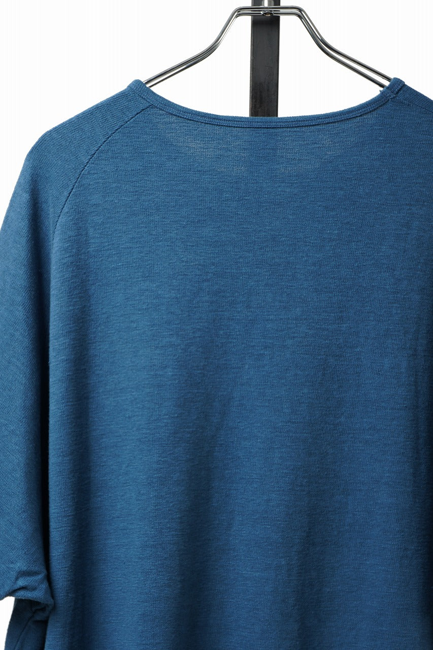 画像をギャラリービューアに読み込む, CAPERTICA ASYMMETRY TEE / LINEN HEAVY JERSEY (DEEP BLUE)