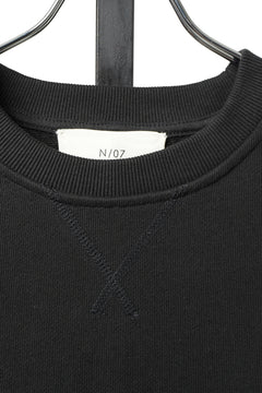 画像をギャラリービューアに読み込む, N/07 CREW NECK SWEAT TOP / ORGANIC COTTON (BLACK)