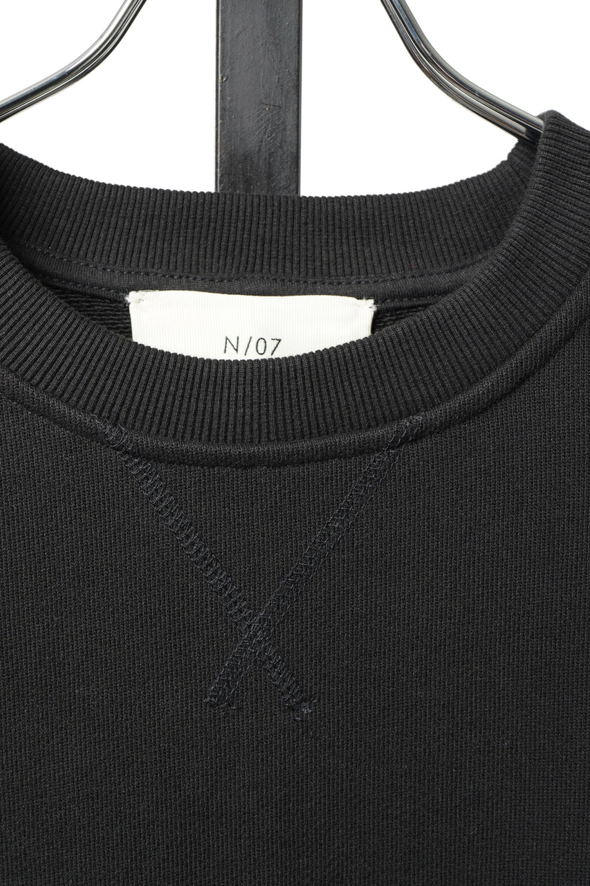 画像をギャラリービューアに読み込む, N/07 CREW NECK SWEAT TOP / ORGANIC COTTON (BLACK)