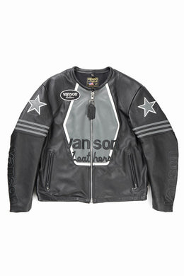ISAMU KATAYAMA BACKLASH xx VANSON MONOTONE STAR JACKET ＃TYPE-B (BLACK x GRAY x WHITE)