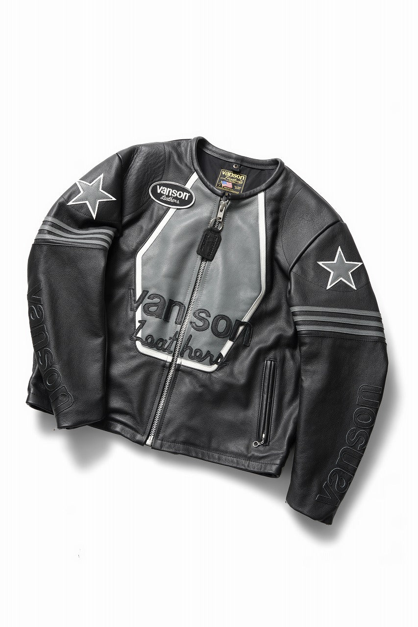 画像をギャラリービューアに読み込む, ISAMU KATAYAMA BACKLASH xx VANSON MONOTONE STAR JACKET ＃TYPE-B (BLACK x GRAY x WHITE)