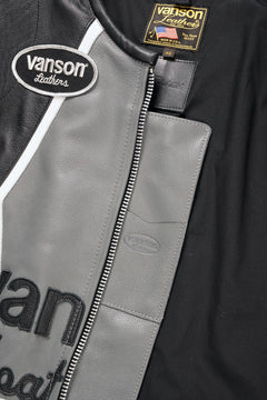 画像をギャラリービューアに読み込む, ISAMU KATAYAMA BACKLASH xx VANSON MONOTONE STAR JACKET ＃TYPE-B (BLACK x GRAY x WHITE)
