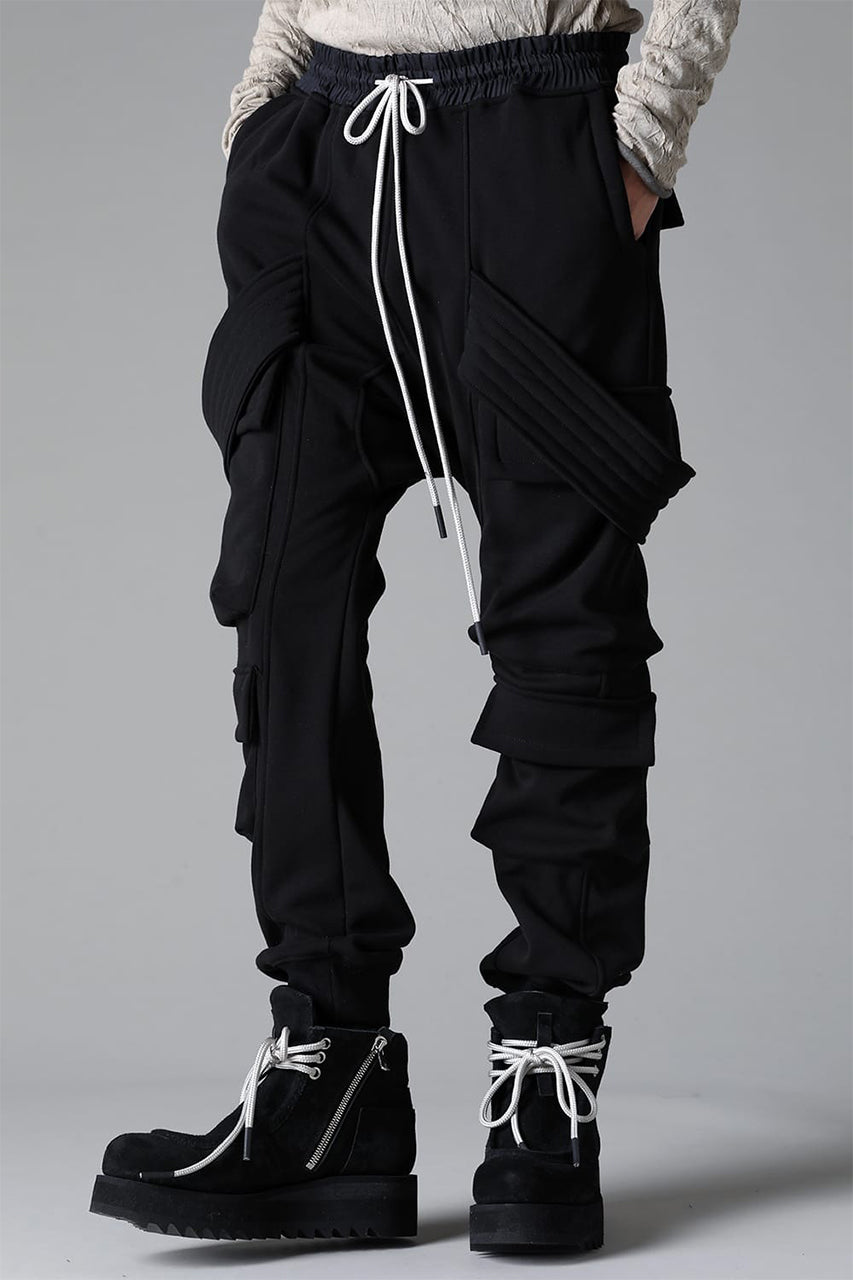A.F ARTEFACT BELT CARGO SARROUEL JOGGER / BOMBER HEAT® (BLACK)
