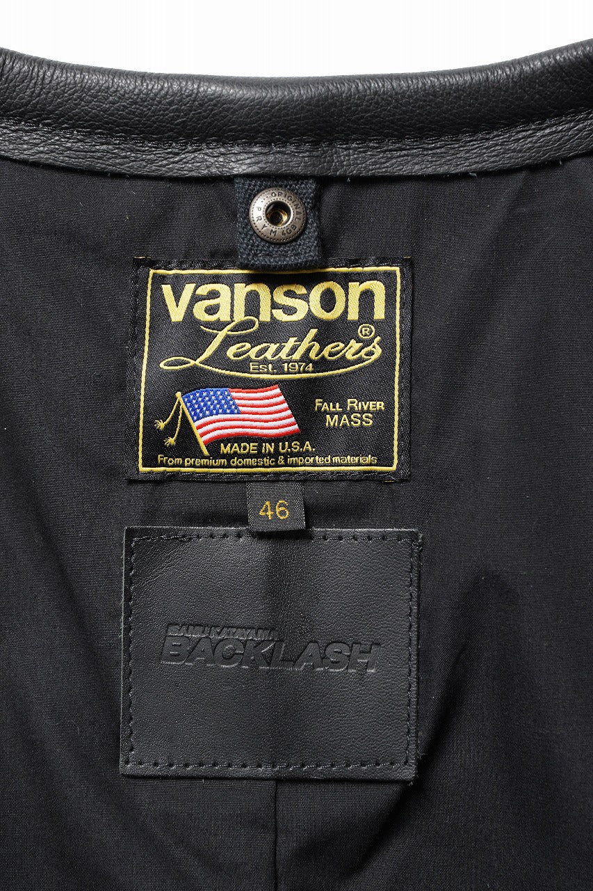 画像をギャラリービューアに読み込む, ISAMU KATAYAMA BACKLASH xx VANSON MONOTONE STAR JACKET ＃TYPE-B (BLACK x GRAY x WHITE)