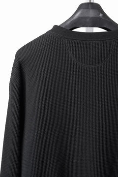 画像をギャラリービューアに読み込む, SEVEN LEATHERS WAFFLE HENLEY LONG SLEEVE TOPS (BLACK)