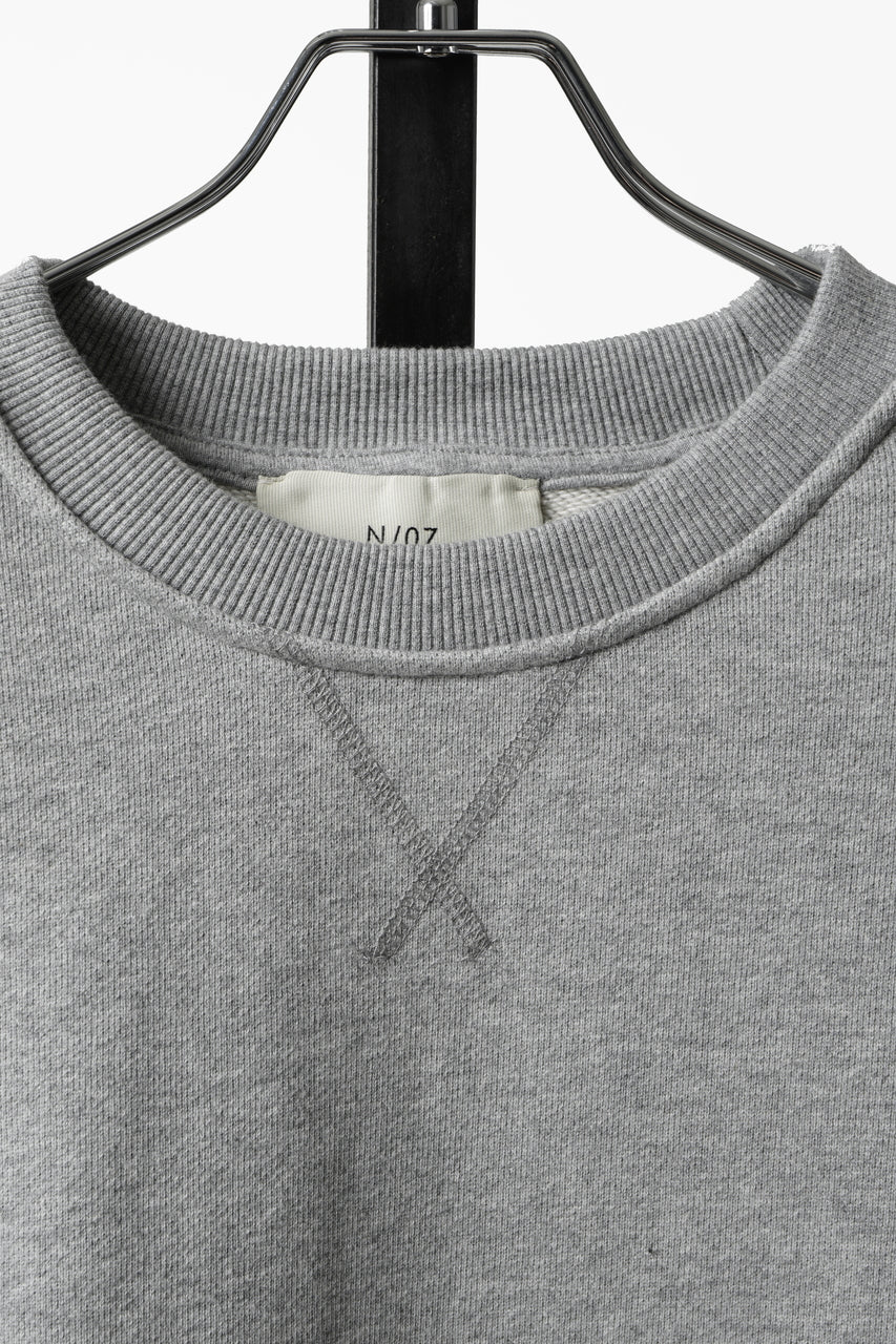 画像をギャラリービューアに読み込む, N/07 CREW NECK SWEAT TOP / ORGANIC COTTON (GREY)