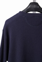 画像をギャラリービューアに読み込む, SEVEN LEATHERS WAFFLE HENLEY LONG SLEEVE TOPS (NAVY)