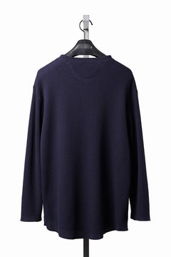 画像をギャラリービューアに読み込む, SEVEN LEATHERS WAFFLE HENLEY LONG SLEEVE TOPS (NAVY)