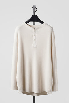 画像をギャラリービューアに読み込む, SEVEN LEATHERS WAFFLE HENLEY LONG SLEEVE TOPS (CREAM)