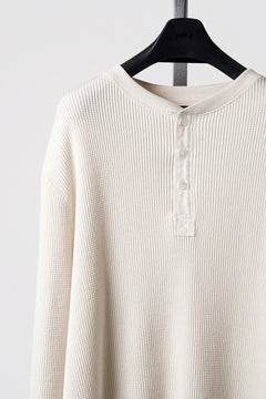 画像をギャラリービューアに読み込む, SEVEN LEATHERS WAFFLE HENLEY LONG SLEEVE TOPS (CREAM)