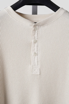 画像をギャラリービューアに読み込む, SEVEN LEATHERS WAFFLE HENLEY LONG SLEEVE TOPS (CREAM)