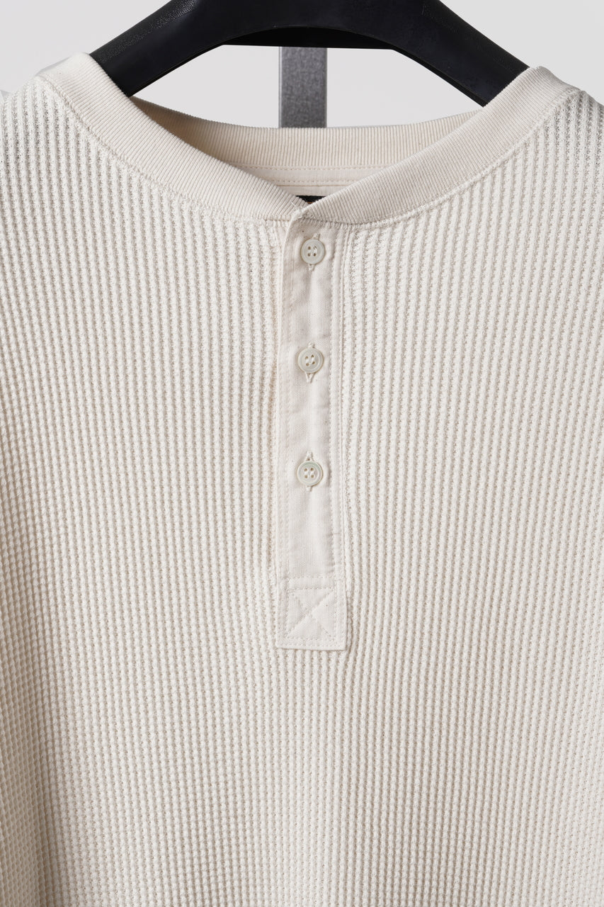 画像をギャラリービューアに読み込む, SEVEN LEATHERS WAFFLE HENLEY LONG SLEEVE TOPS (CREAM)