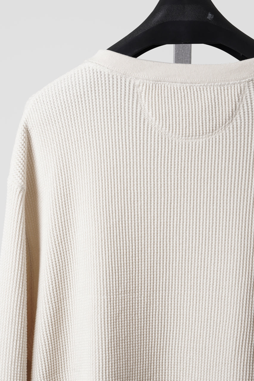 画像をギャラリービューアに読み込む, SEVEN LEATHERS WAFFLE HENLEY LONG SLEEVE TOPS (CREAM)