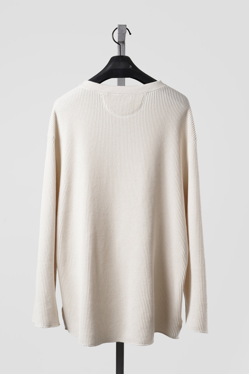 画像をギャラリービューアに読み込む, SEVEN LEATHERS WAFFLE HENLEY LONG SLEEVE TOPS (CREAM)