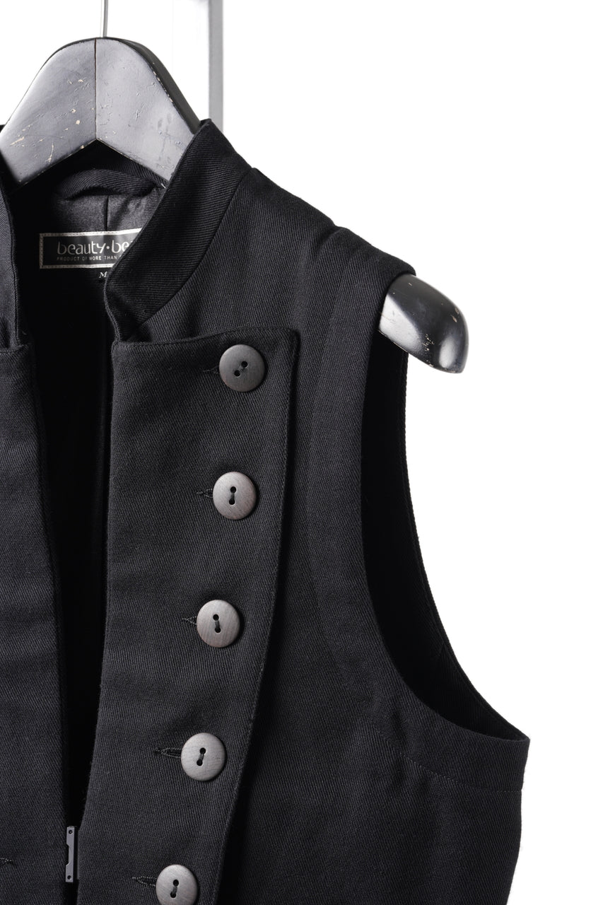 Load image into Gallery viewer, beauty:beast Napoleon Vest (BLACK)
