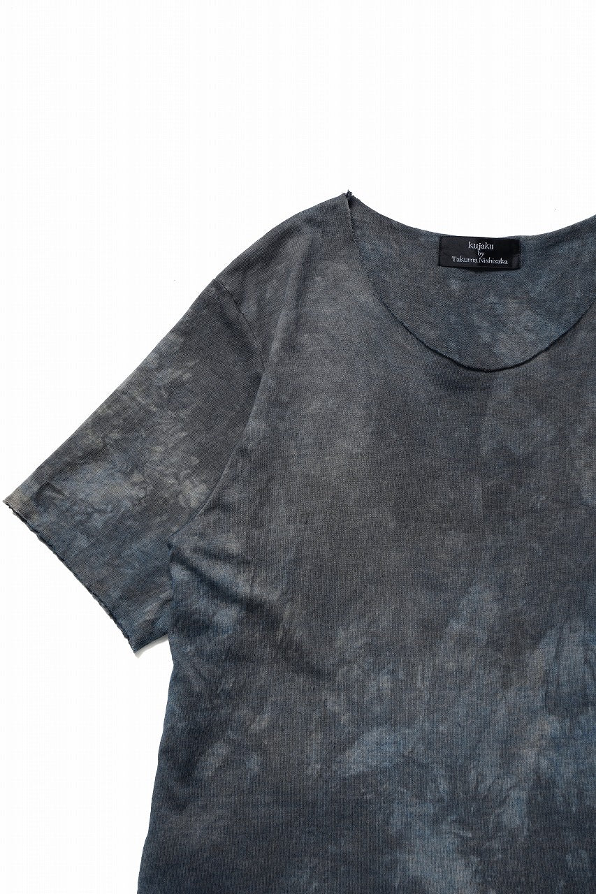 Load image into Gallery viewer, kujaku exclusive dyed crew neck H/S pulover / K-798-1 (verdigris)