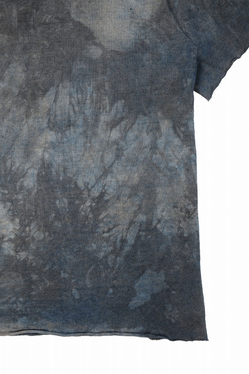 Load image into Gallery viewer, kujaku exclusive dyed crew neck H/S pulover / K-798-1 (verdigris)