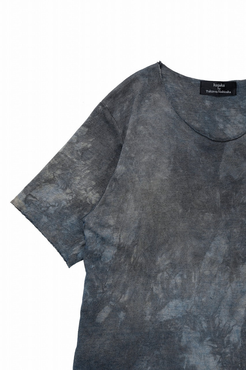 Load image into Gallery viewer, kujaku exclusive dyed crew neck H/S pulover / K-798-1 (verdigris)