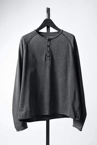 Professor.E HENLEY L/S TEE (COLD DYED GREY)