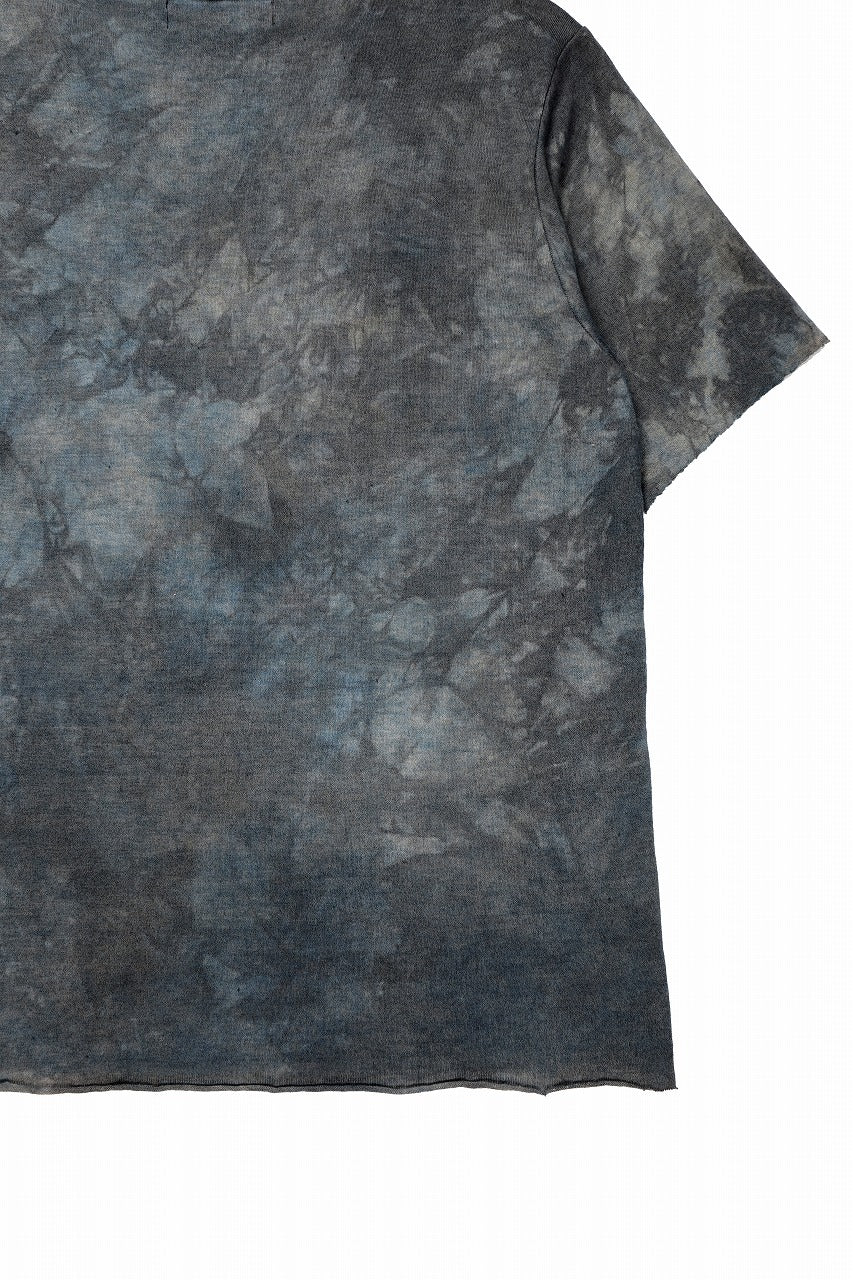 kujaku exclusive dyed crew neck H/S pulover / K-798-1 (verdigris)