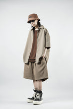 Load image into Gallery viewer, N/07 2 TUCKS EASY SHORTS / RIBBED CARDBOARD KNIT JERSEY (SAND)