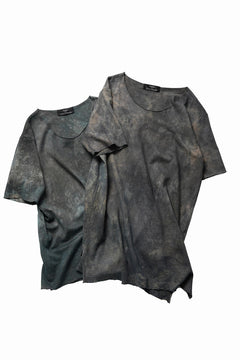 Load image into Gallery viewer, kujaku exclusive dyed crew neck H/S pulover / K-798-1 (verdigris)