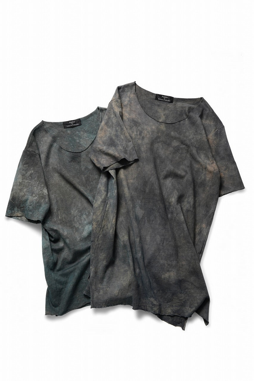 Load image into Gallery viewer, kujaku exclusive dyed crew neck long pullover / K-875-3 (dusk)