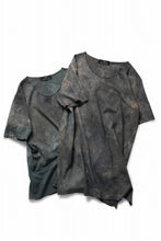 Load image into Gallery viewer, kujaku exclusive dyed crew neck H/S pulover / K-798-1 (verdigris)