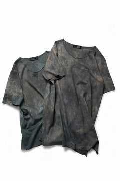 Load image into Gallery viewer, kujaku exclusive dyed crew neck H/S pulover / K-798-1 (verdigris)