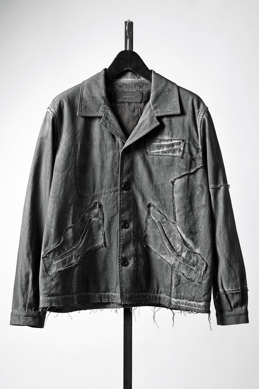 Load image into Gallery viewer, Professor.E AGED WORK JACKET (COLD DYED GREY)