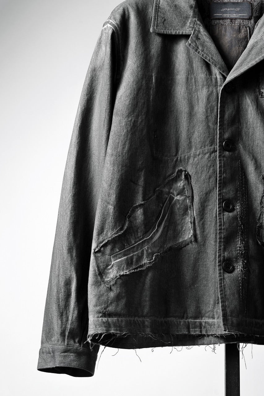 Load image into Gallery viewer, Professor.E AGED WORK JACKET (COLD DYED GREY)
