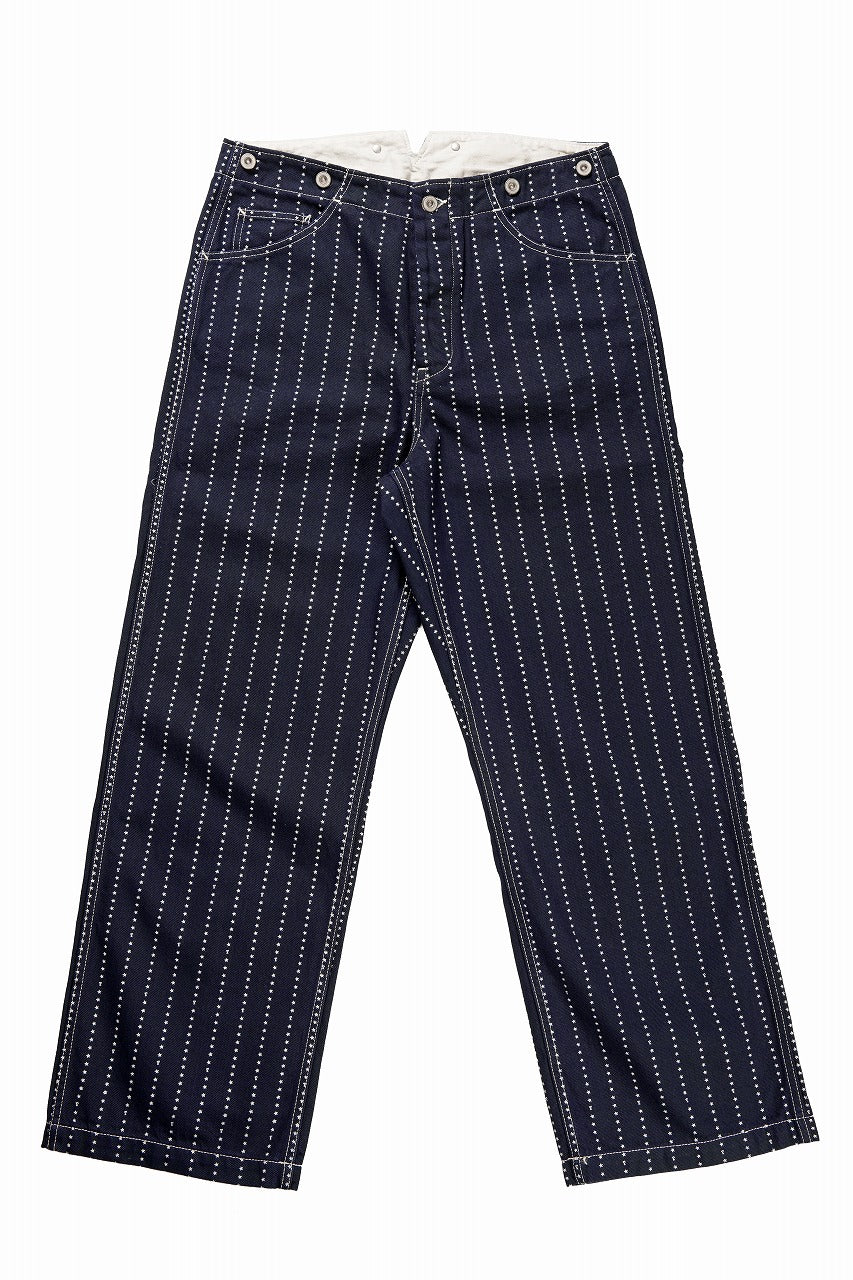 FULLCOUNT WABASH WORKERS PANTS / INDIGO DYED DRILL with WASH STAR