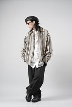 画像をギャラリービューアに読み込む, kujaku striped oversized shirt / S-258 (stripe)