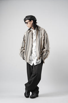 画像をギャラリービューアに読み込む, kujaku striped oversized shirt / S-258 (stripe)