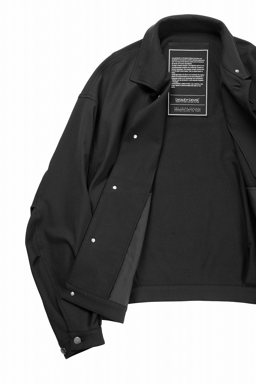 beauty : beast LAPEL COLLAR SHIRTS JACKET (BLACK)