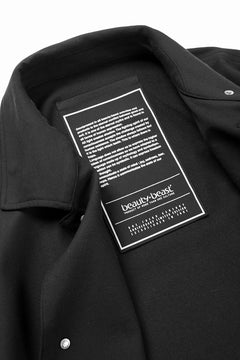 画像をギャラリービューアに読み込む, beauty : beast LAPEL COLLAR SHIRTS JACKET (BLACK)