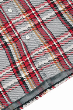 画像をギャラリービューアに読み込む, FULLCOUNT FLANNEL WORK SHIRT / ORIGINAL COTTON CHECK (GRAY x RED)