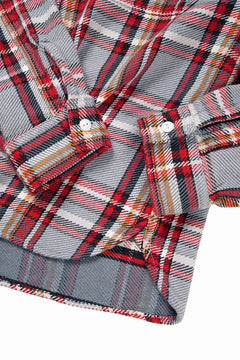 画像をギャラリービューアに読み込む, FULLCOUNT FLANNEL WORK SHIRT / ORIGINAL COTTON CHECK (GRAY x RED)