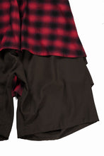 画像をギャラリービューアに読み込む, beauty : beast 8Q LAYERED SUPER WIDE SAROUEL PANTS / CHECKER EDITION (BROWN x RED)