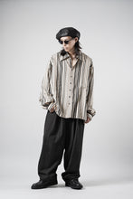 画像をギャラリービューアに読み込む, kujaku striped oversized shirt / S-258 (stripe)