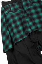 画像をギャラリービューアに読み込む, beauty : beast 8Q LAYERED SUPER WIDE SAROUEL PANTS / CHECKER EDITION (BLACK x GREEN)